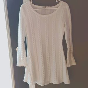 [mocking top] White Sweater Dress
